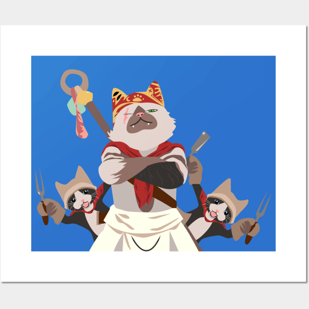 Monster Hunter World: Meowscular Chef Wall Art by DigitalCleo